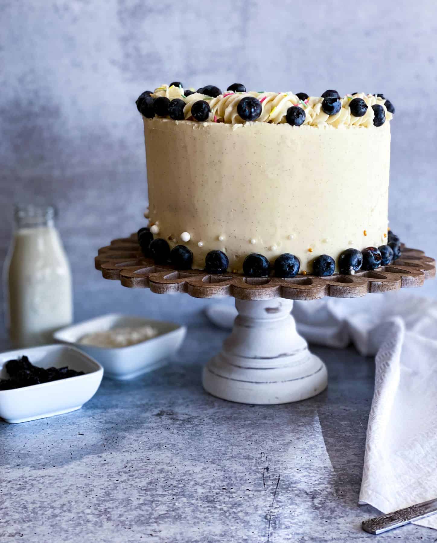 Blueberry Jam and Cream Cake - Stephanies Sweet Treats