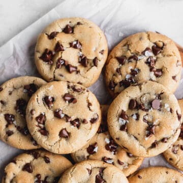 Close up of cookies on a plate.