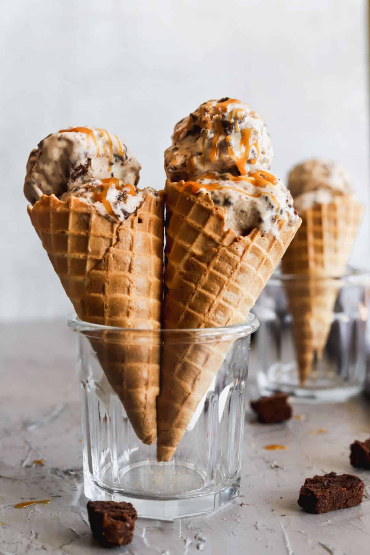 Salted Caramel Brownie Ice Cream | Stephanie's Sweet Treats |Stephanie