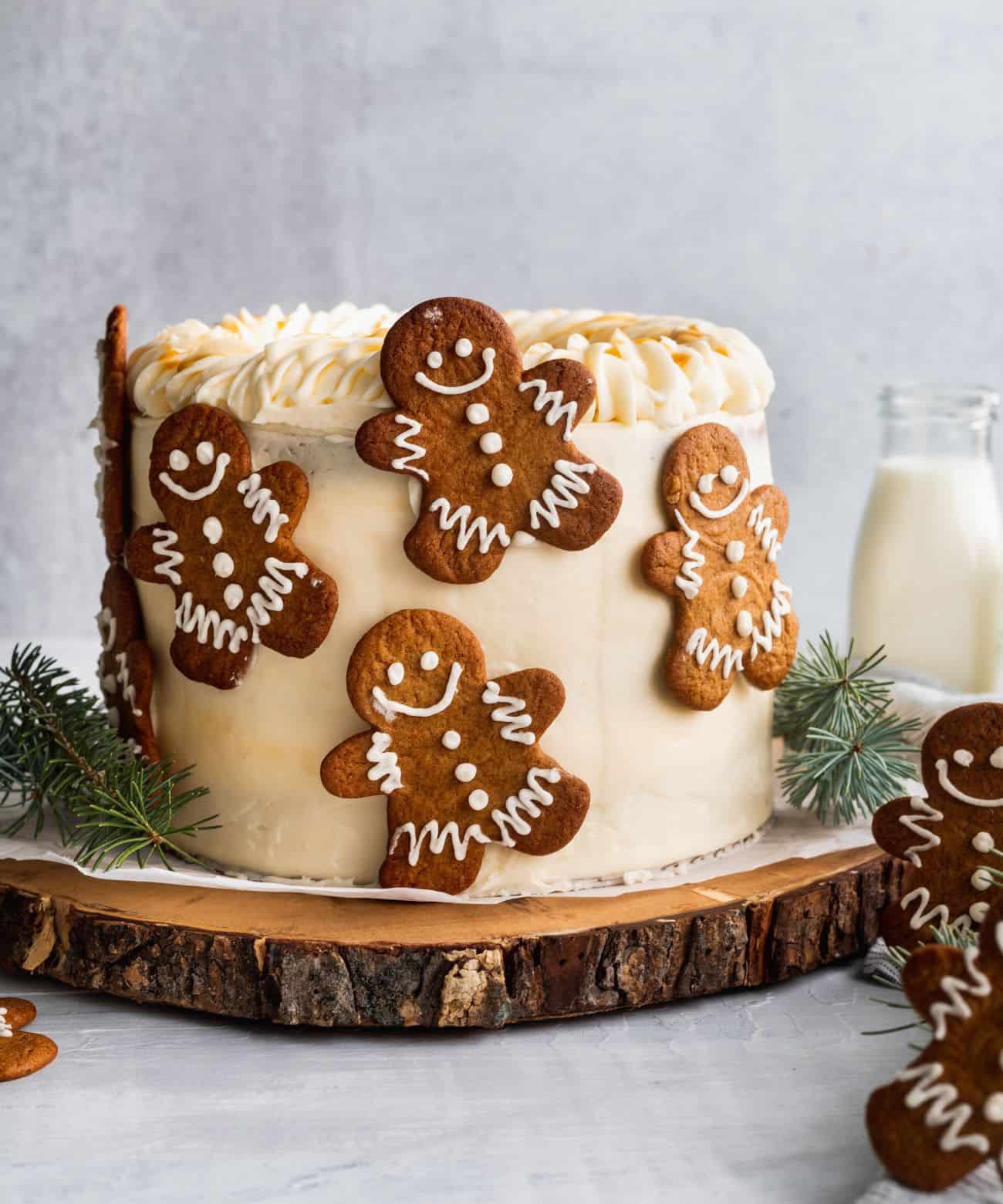 Single Layer Gingerbread Cake with Cream Cheese Frosting - Katiebird Bakes