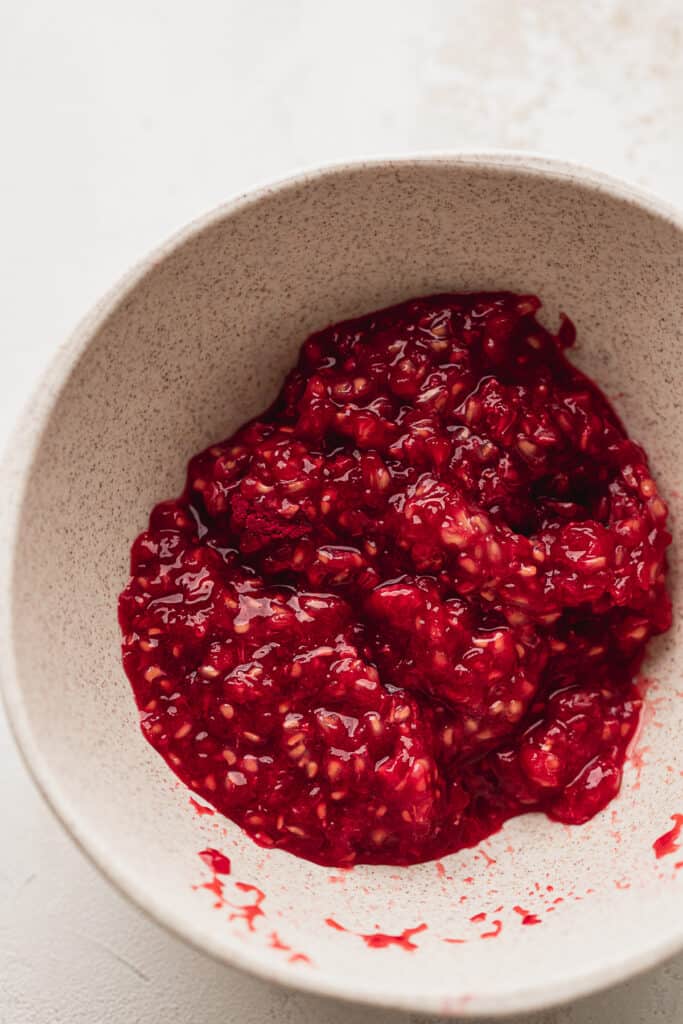 raspberry salsa in bowl