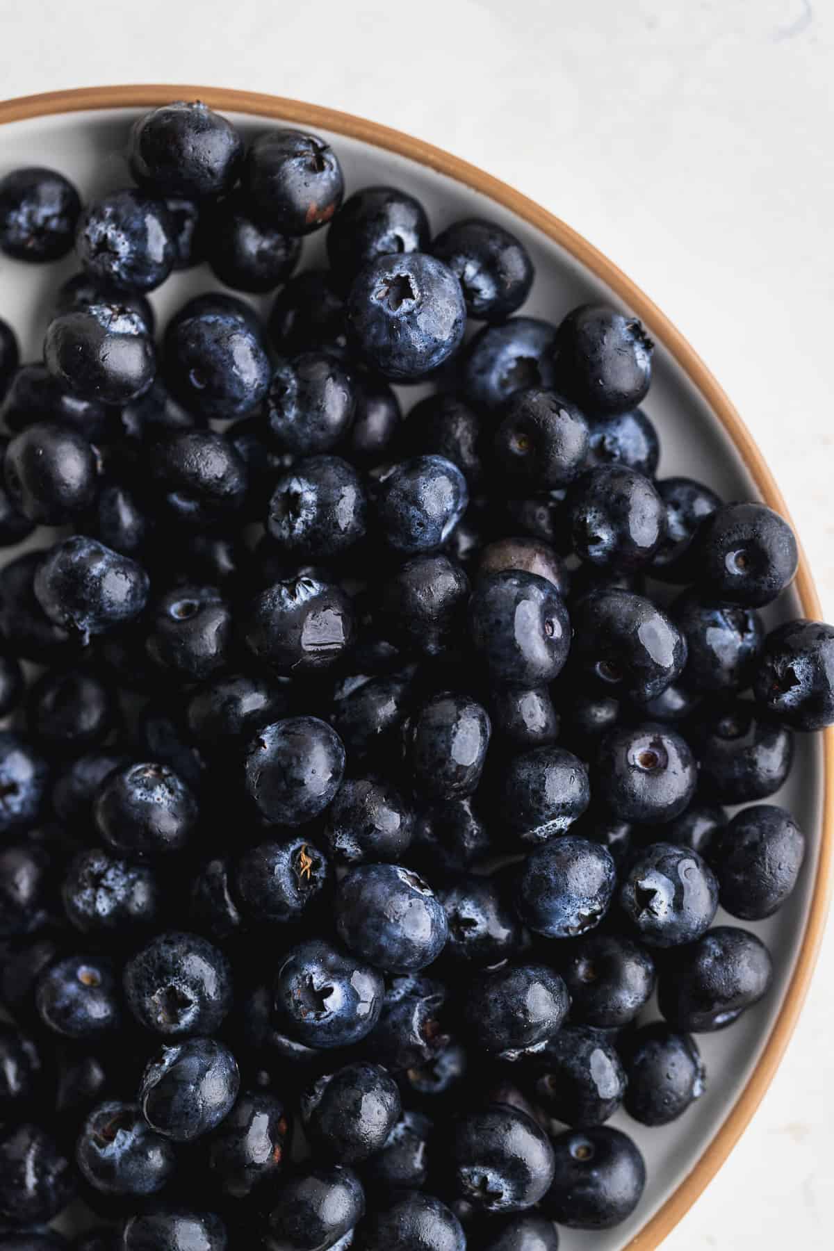 Blueberries on plate.