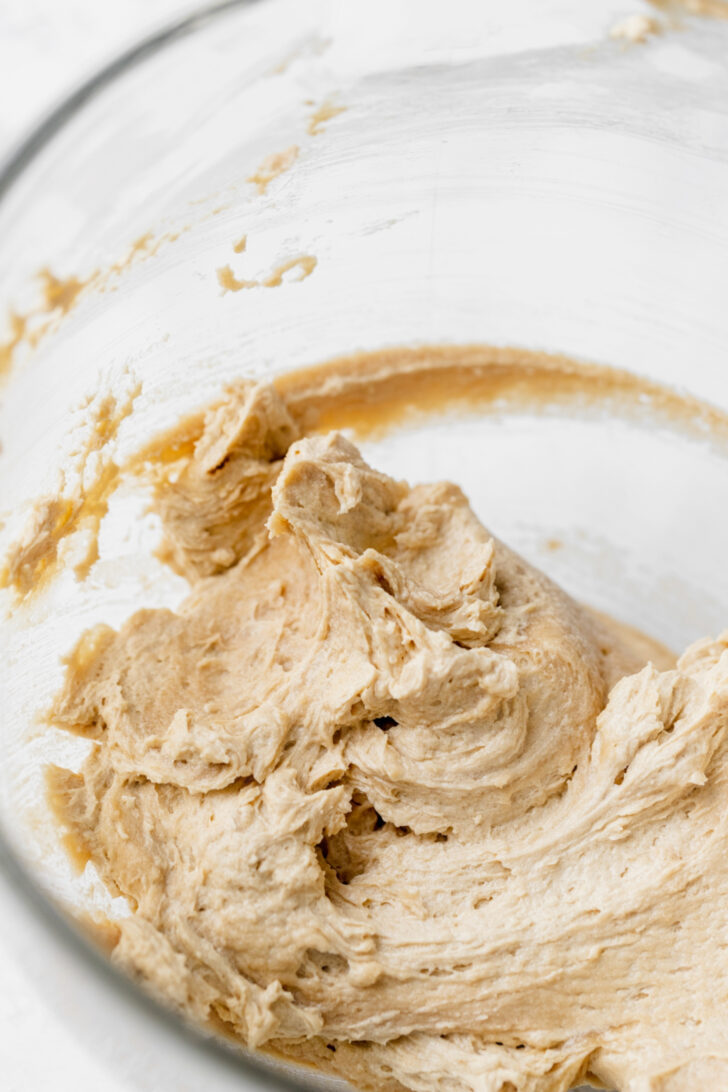 Wet ingredients in a bowl.