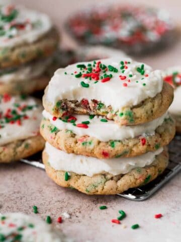 Stack of cookies.