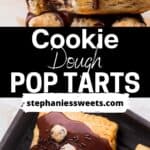 Pinterest pin for cookie dough pop tarts