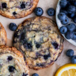 Top view of lemon blueberry cookies.