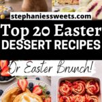 Pinterest pin for top 20 desserts.