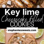 Pinterest pin for key lime cookies.