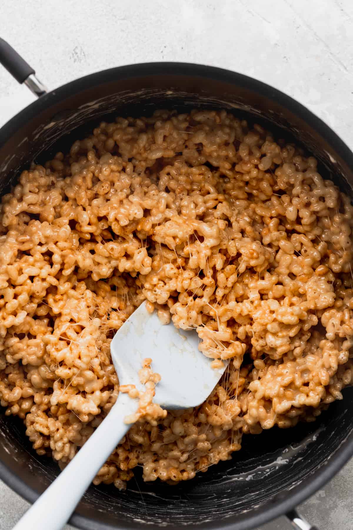 Rice krispies in a pot.