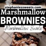 Pinterest pin for marshmallow brownies.