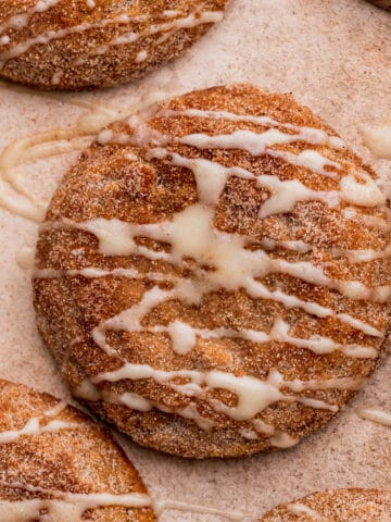 Apple cider cookies with an apple cider glaze on top.