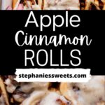Pinterest pin for apple cinnamon rolls