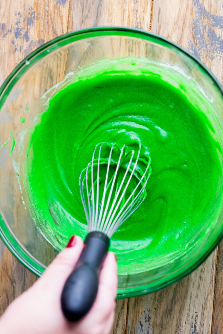 Wet ingredients in a bowl.