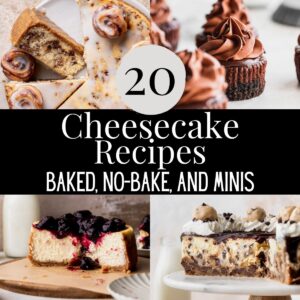 Collage of top cheesecake recipes.