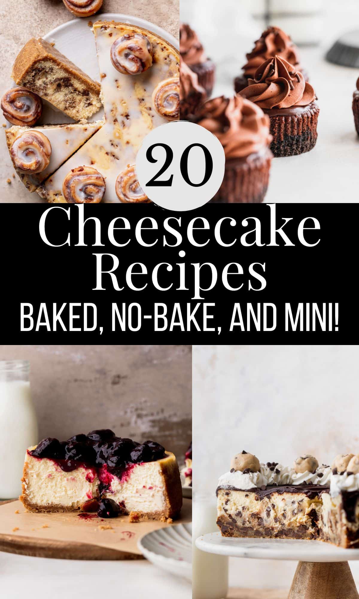 Collage of top cheesecake recipes.