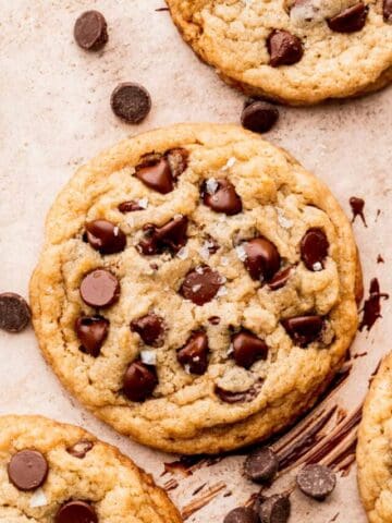 One eggless chocolate chip cookie.