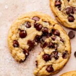 One cookie split in half.