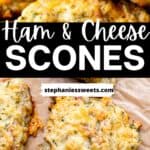 Pinterest pin for cheese scones.