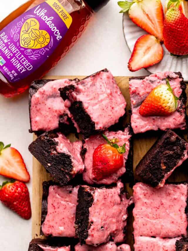 Fudgy Strawberry Glazed Brownies Stephanie's Sweet Treats
