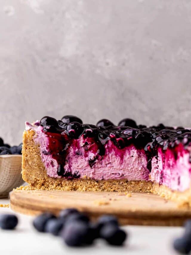 No Bake Blueberry Cheesecake - Stephanie's Sweet Treats