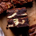 Top view of cheesecake brownies.