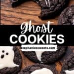 Pinterest pin for ghost cookies.