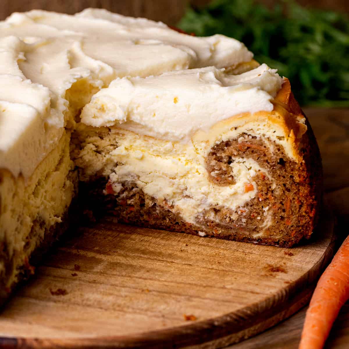 Carrot Cake Swirl Cheesecake 