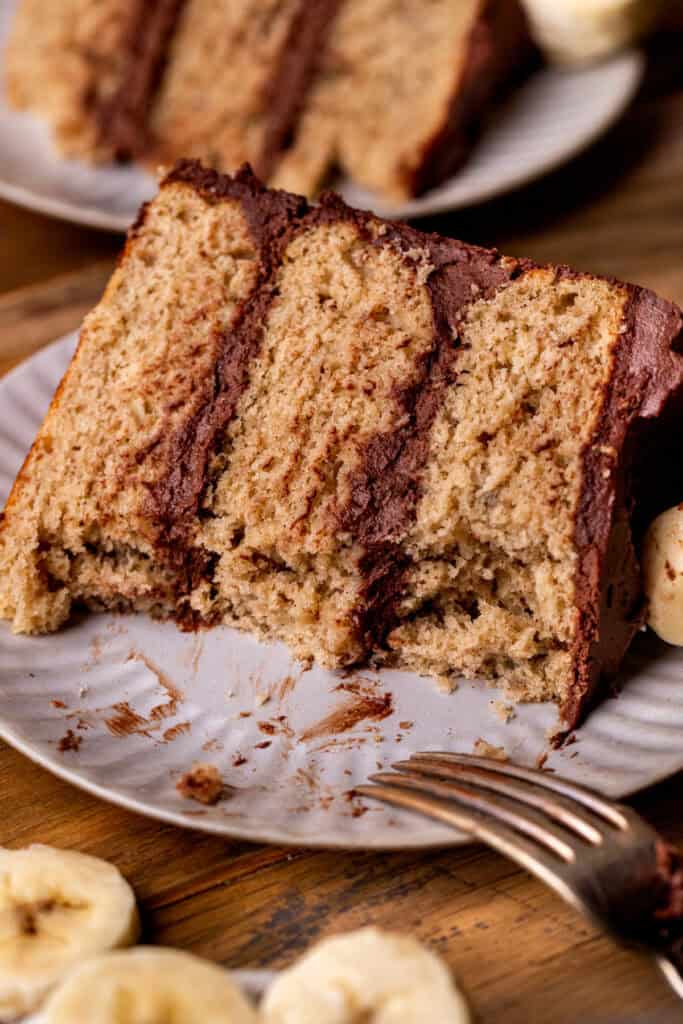 Moist Banana Cake with Chocolate Frosting - Stephanie's Sweet Treats