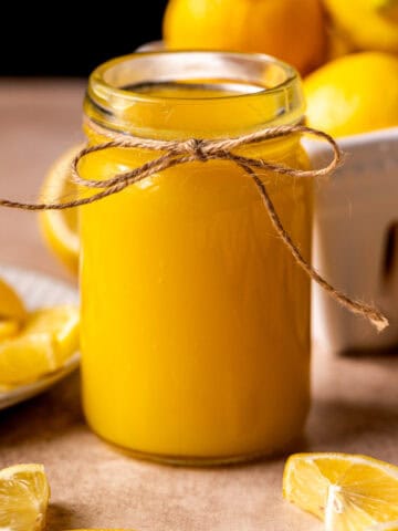 Jar of lemon curd.