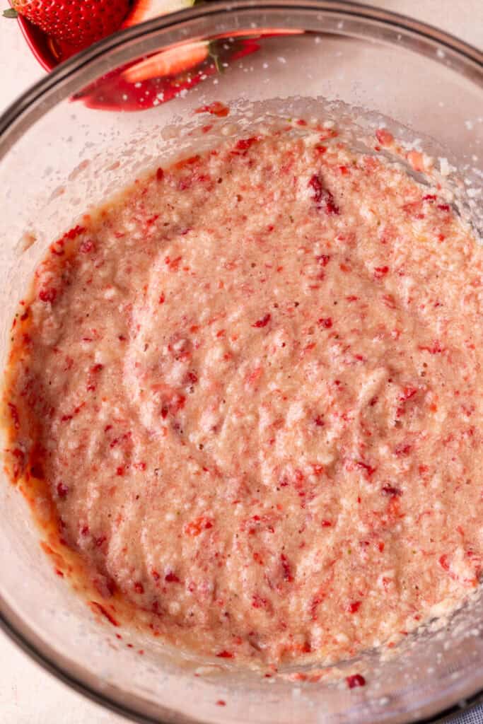 Wet ingredients in a bowl.