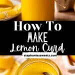 Pinterest pin for lemon curd.