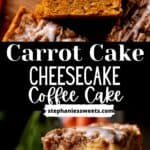 Pinterest pin for carrot cake coffee cake.