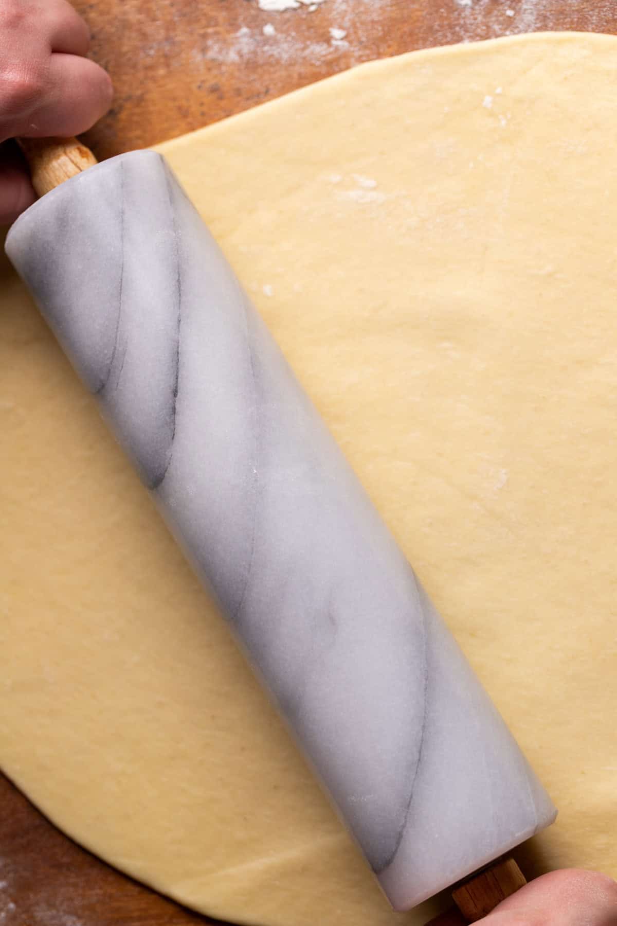 Rolling out the dough