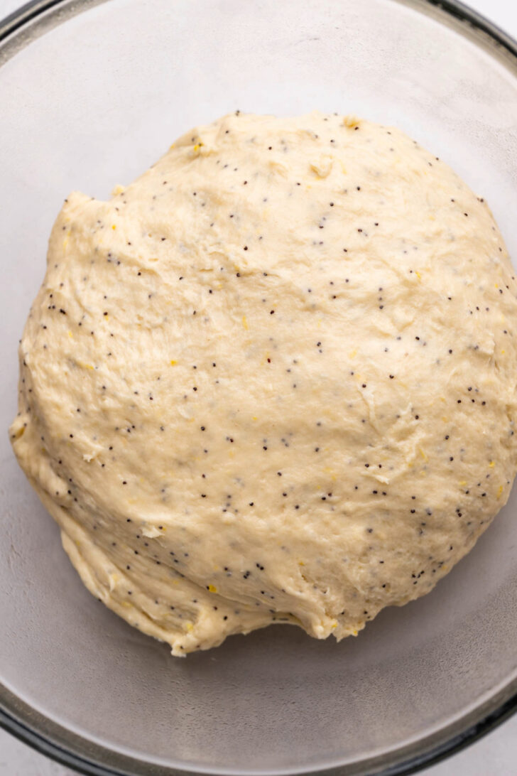 Dough before it rose.
