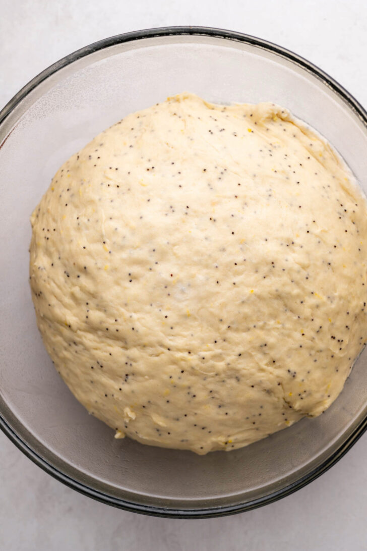 Dough after it's risen.