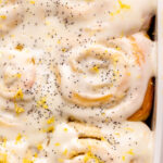 Top view of lemon rolls.