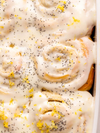 Top view of lemon rolls.