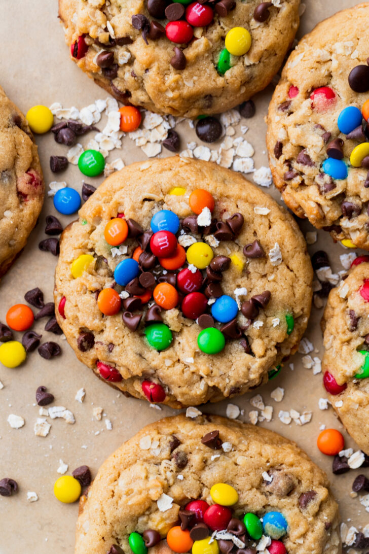 Top views of cookies.
