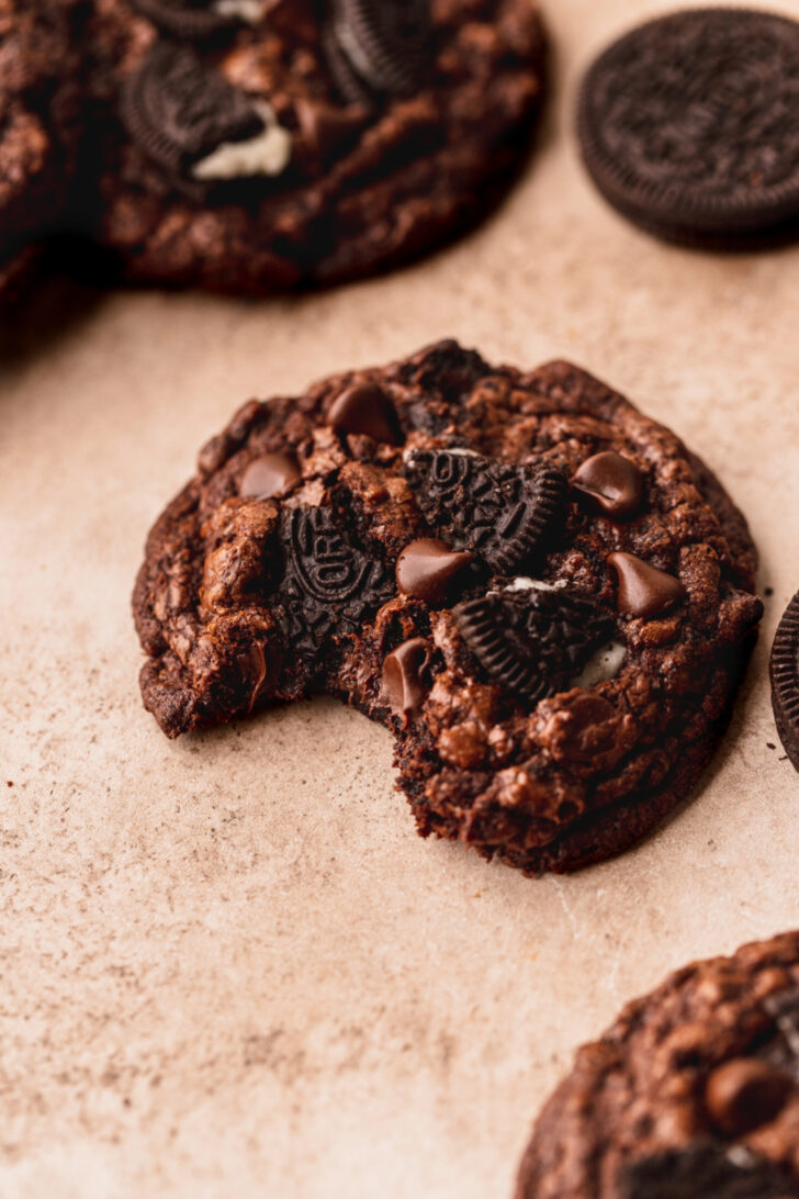 Bite missing from cookie.