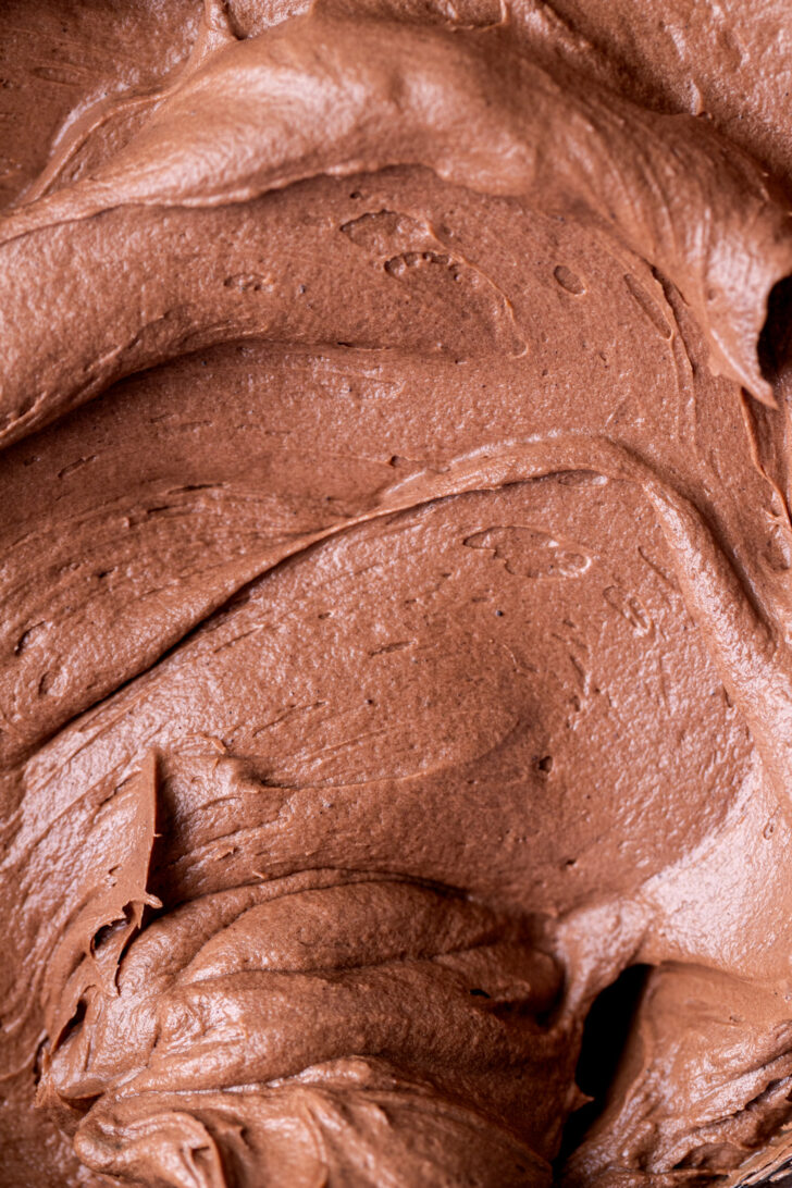 Close up of frosting.