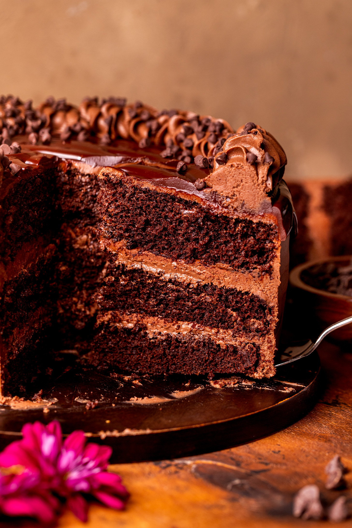 Moist Triple Chocolate Cake, image size:1456x2184