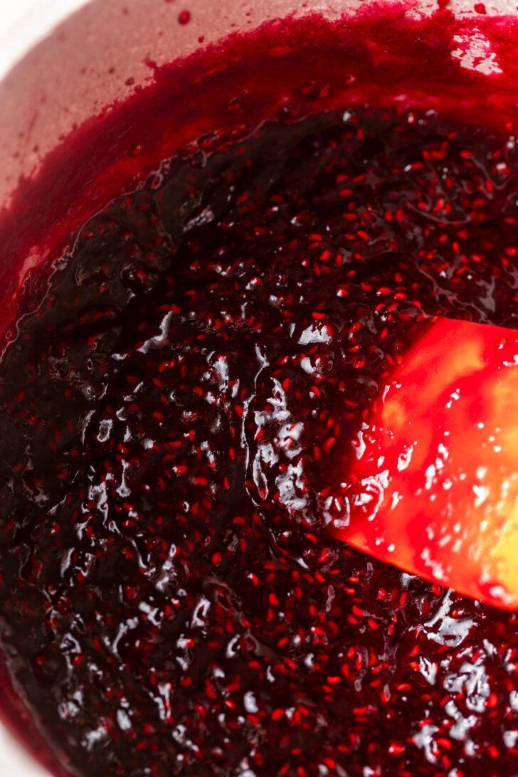 Jam in the pot.