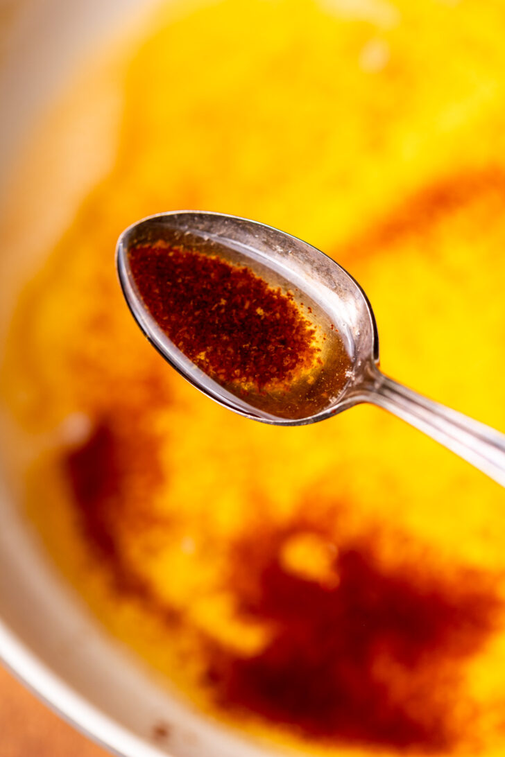 Spoonful of brown butter.