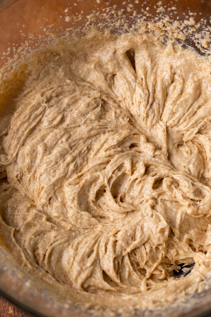 Wet ingredients in a bowl.