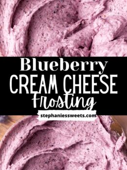 Pinterest pin for blueberry frosting.