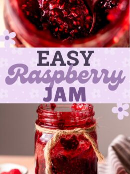 Pinterest pin for raspberry jam.