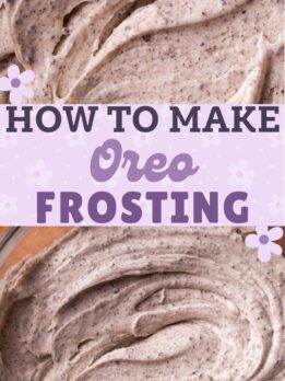 Pinterest pin for Oreo frosting.
