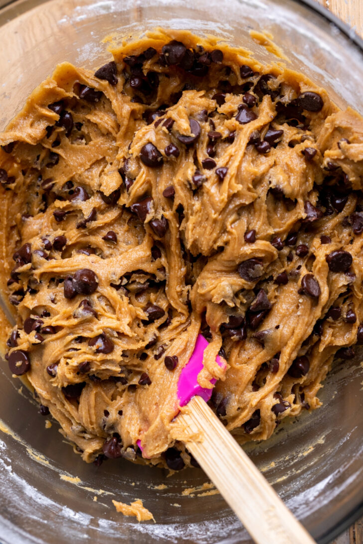 Cookie dough glass bowl.