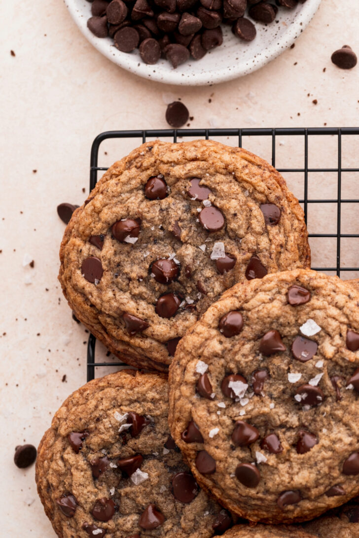 Top view of coffee cookies.