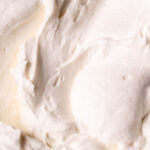 Close up of mascarpone frosting.
